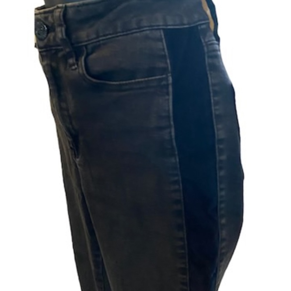Black high waisted straight jeans
